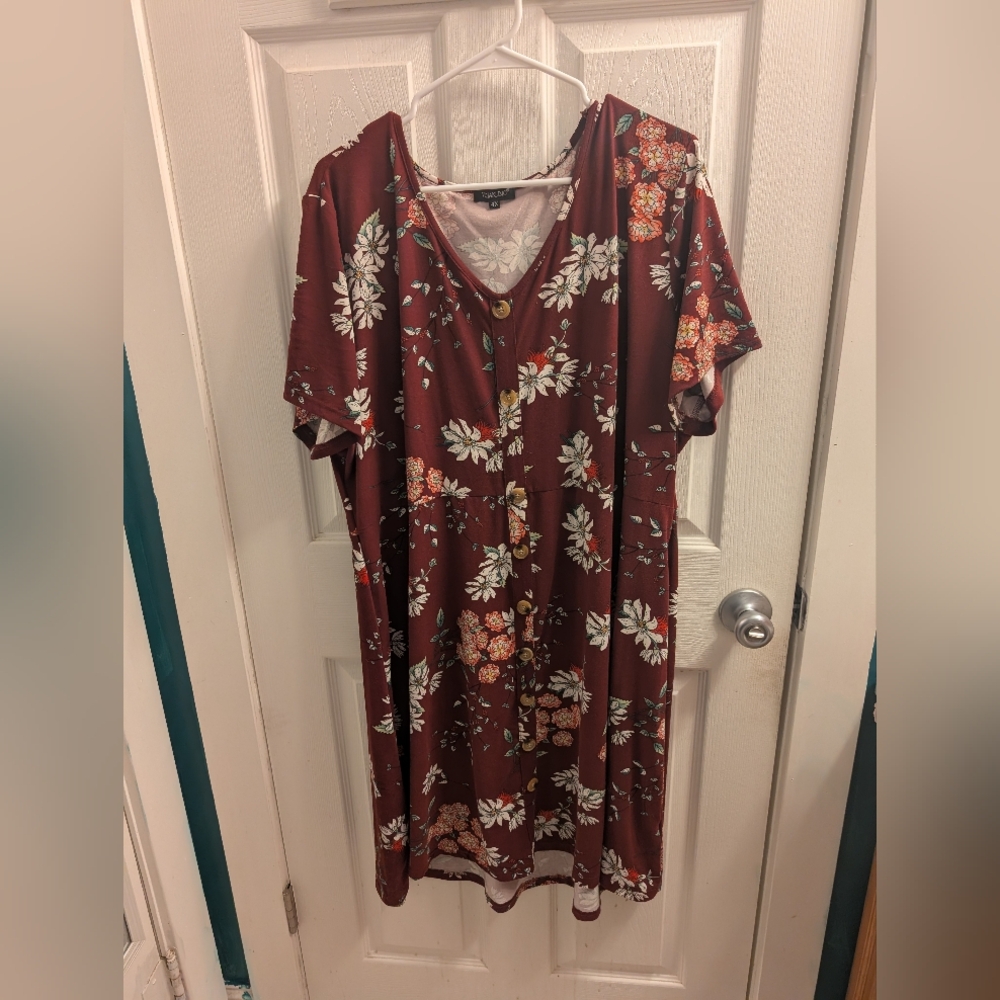 Floral Button-Down Dress